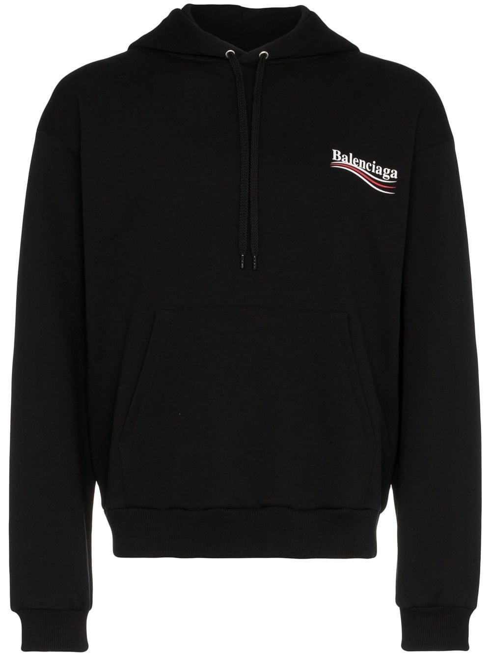 Brand logo printed black hoodie