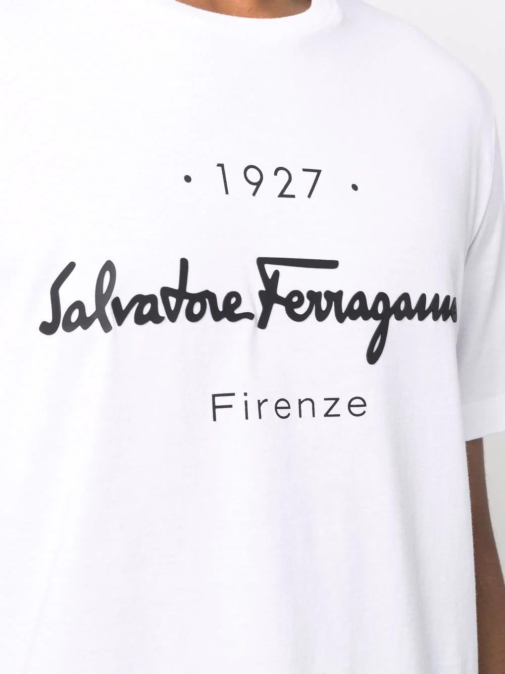 Ferragamo logo-print cotton T-shirt – Be Yourself Clothing