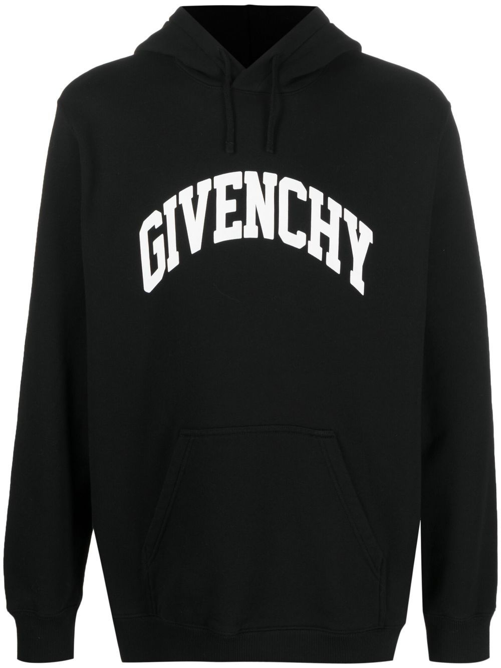 Givenchy logo-print black cotton hoodie - Main Image
