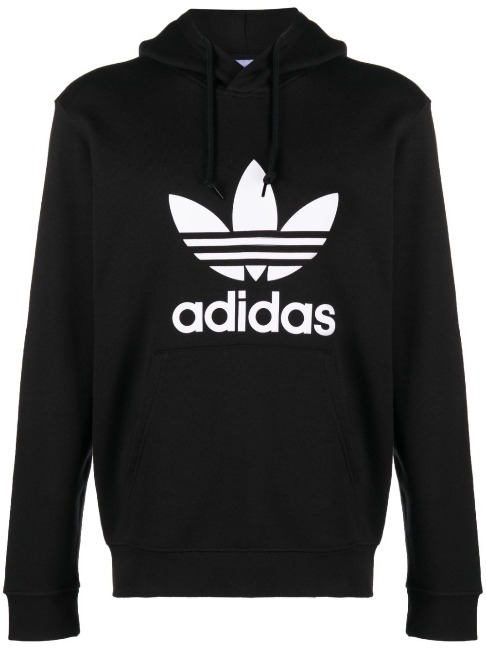 adidas logo print cotton hoodie