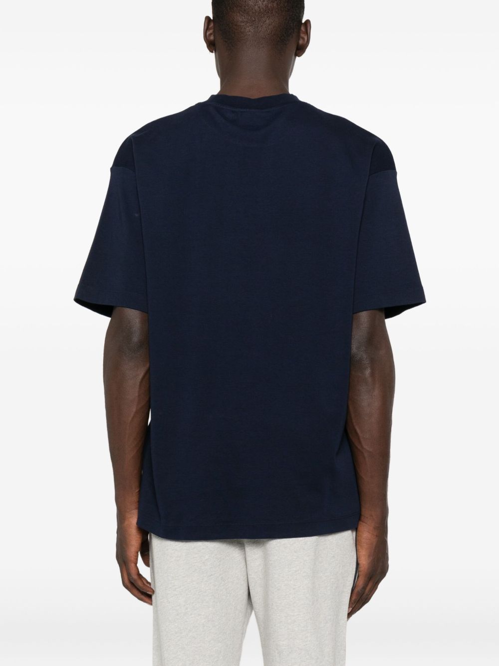 New Season  Drôle De Monsieur poodle-print navy blue T-shirt