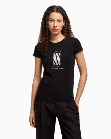 Women's Half Sleeves Summer Monogram T-Shirt