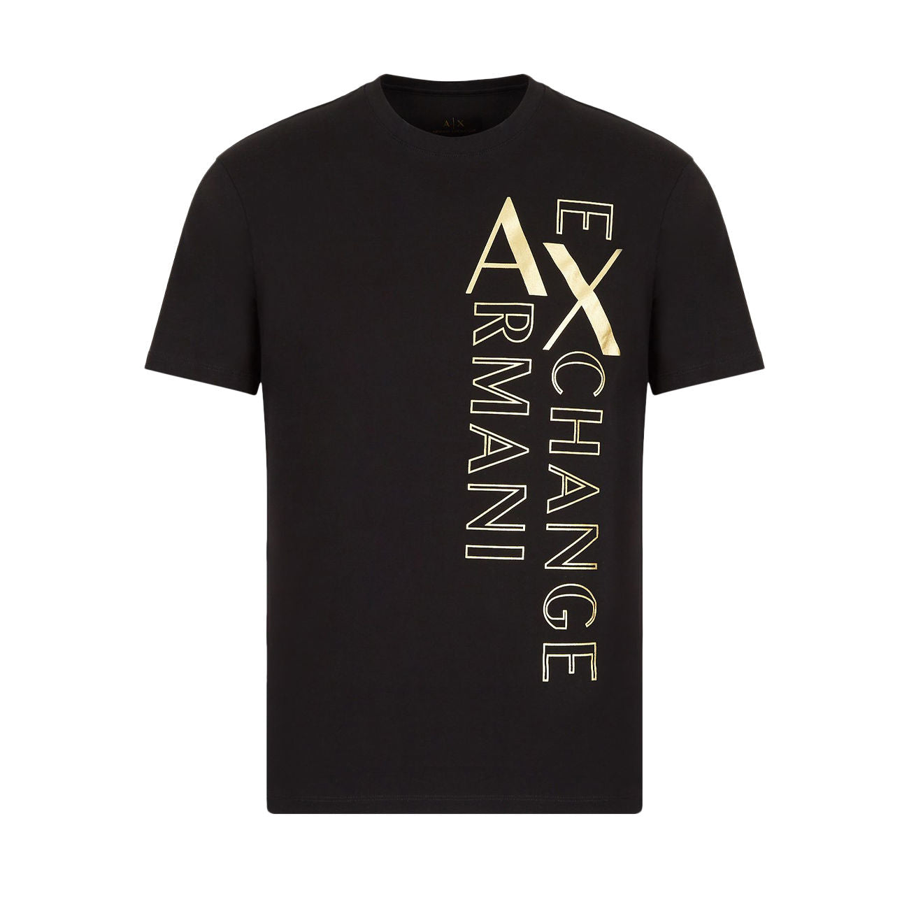 EXCHANGE T-SHIRT VERTICAL WRITING RAMADAN Man Black Gold Logo