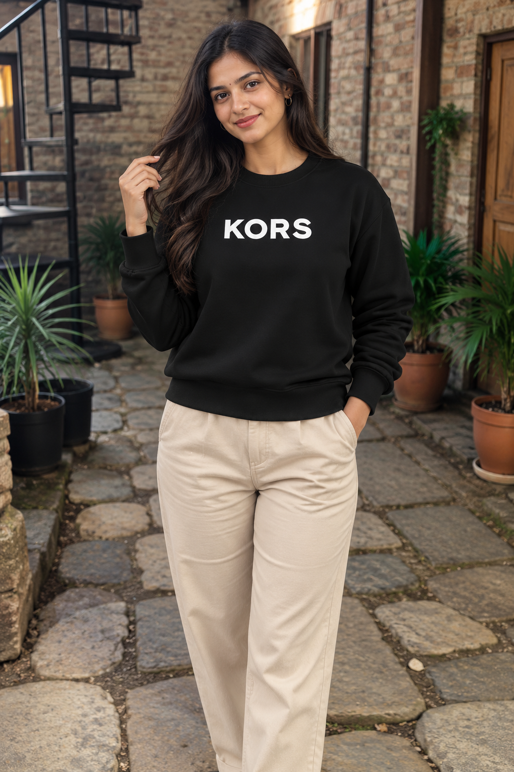 Noir Classic Cotton Sweatshirt