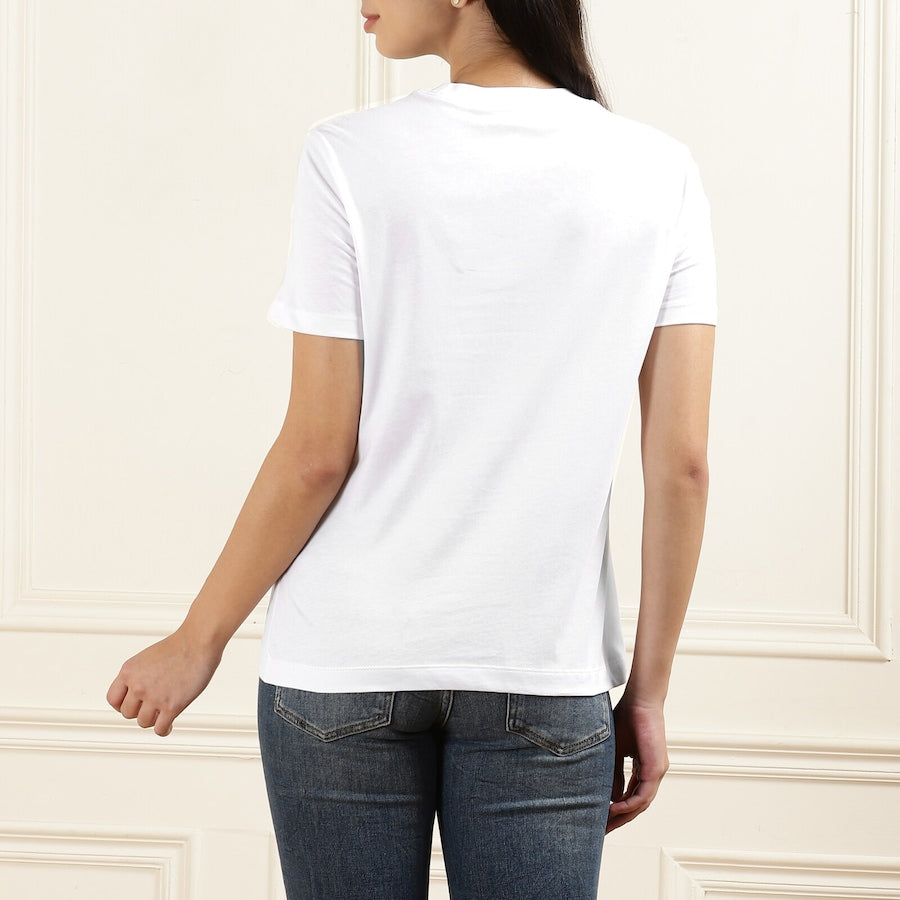 women white regular fit printed t-shirt