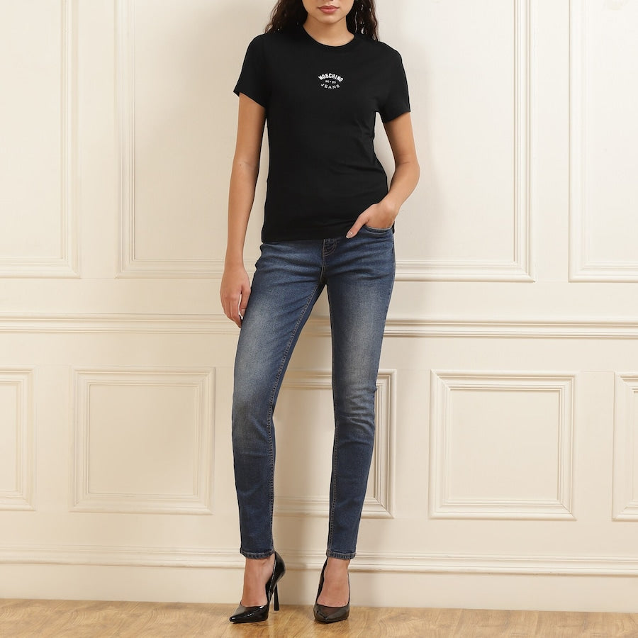 Women Black 83/23 Logo T-shirt