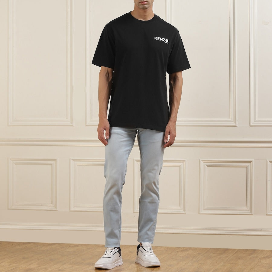 Men Black Boke Flower 2.0 Print T-shirt