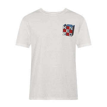 Men White KENZO Kube Print Oversized T-shirt