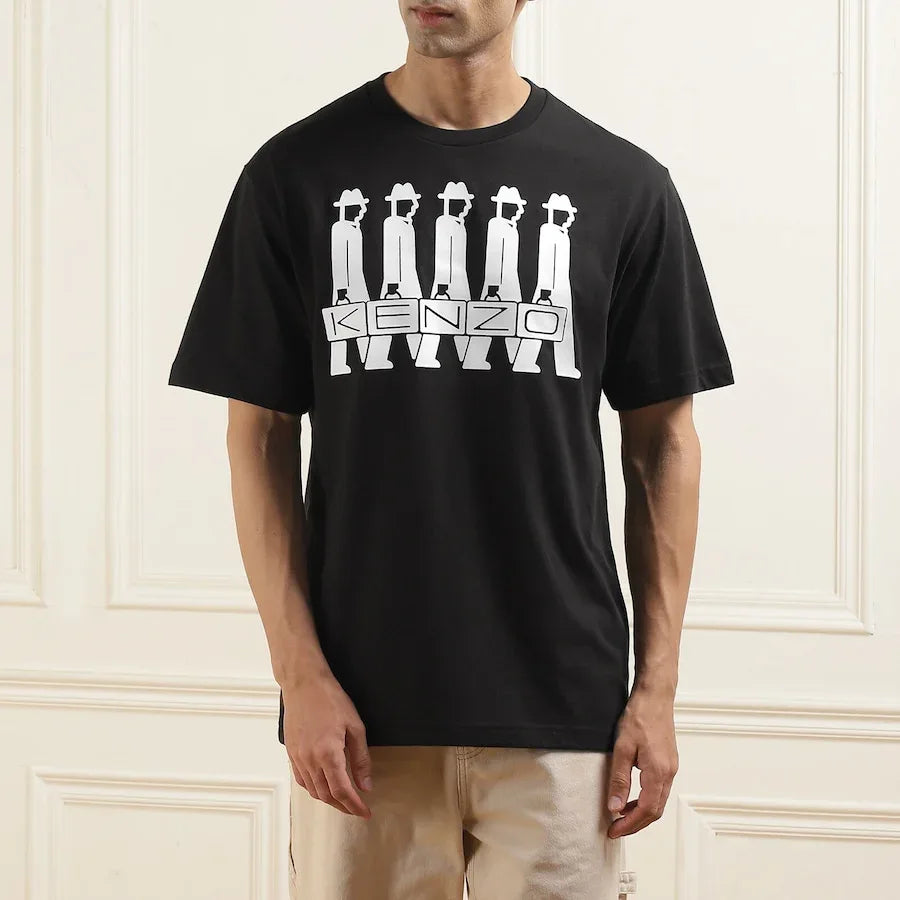 Kenzo Men Black KENZO Business Print T-shirt – Be Yourself Clothing