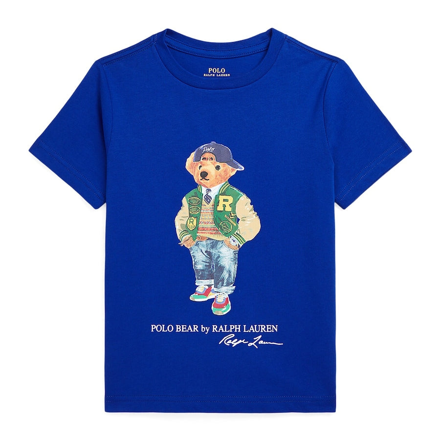Blue Polo Bear & Big Pony Blue Cotton T-Shirt