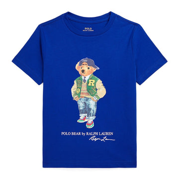 Blue Polo Bear & Big Pony Blue Cotton T-Shirt