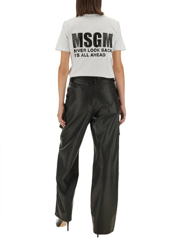 MSGM T-SHIRT WITH LOGO