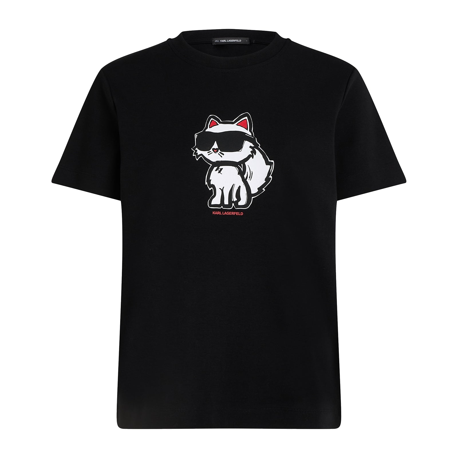 Black Regular Fit Choupette Women's T-shirt