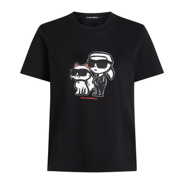 Women Black Ikon Sketch Duo T-shirt