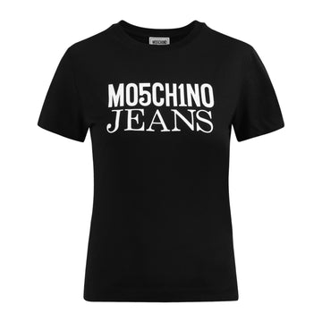 Big Branding Logo Women's Black Printed T-shirt