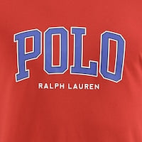 Men Red Custom Regular Fit Logo Jersey T-Shirt