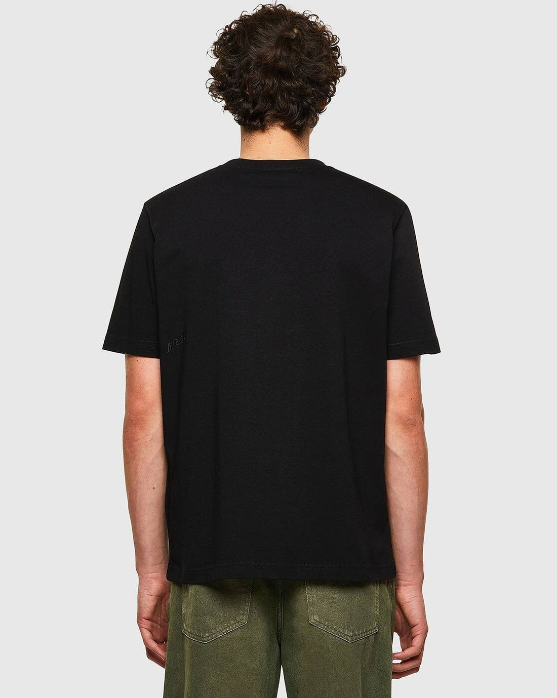 T-Just Green Label Graphic Print Black Crew-Neck T-shirt