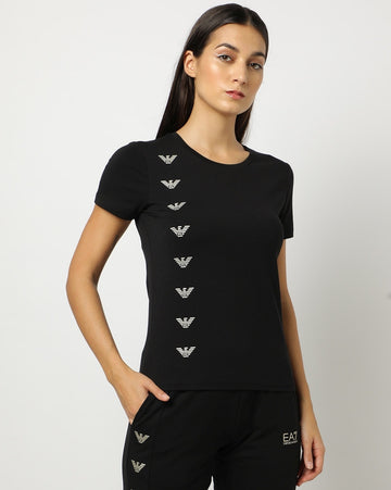EA7 Training Blended Regular Fit Crew-Neck Black T-shirt