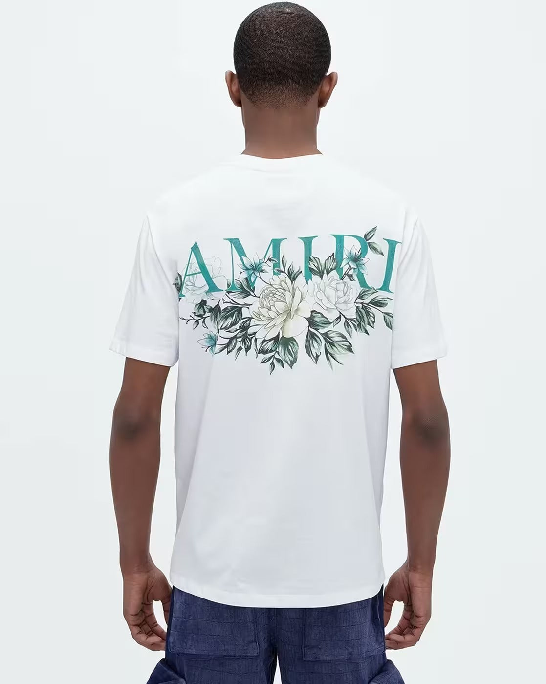 Floral Cotton Regular Fit Tshirt With Logo