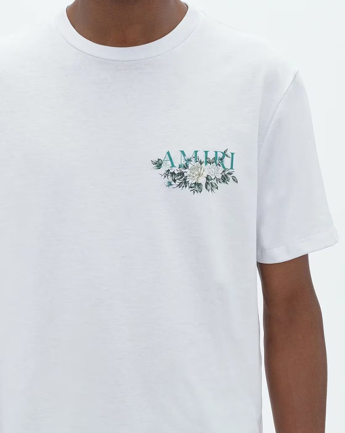 Floral Cotton Regular Fit Tshirt With Logo