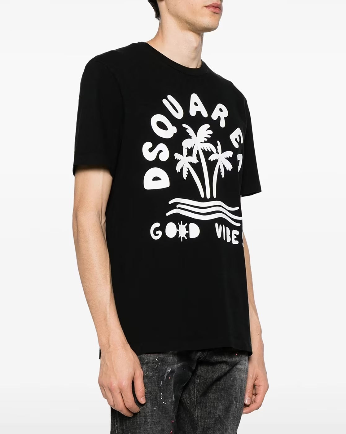 Regular Fit Cotton Crew-Neck T-Shirt Black