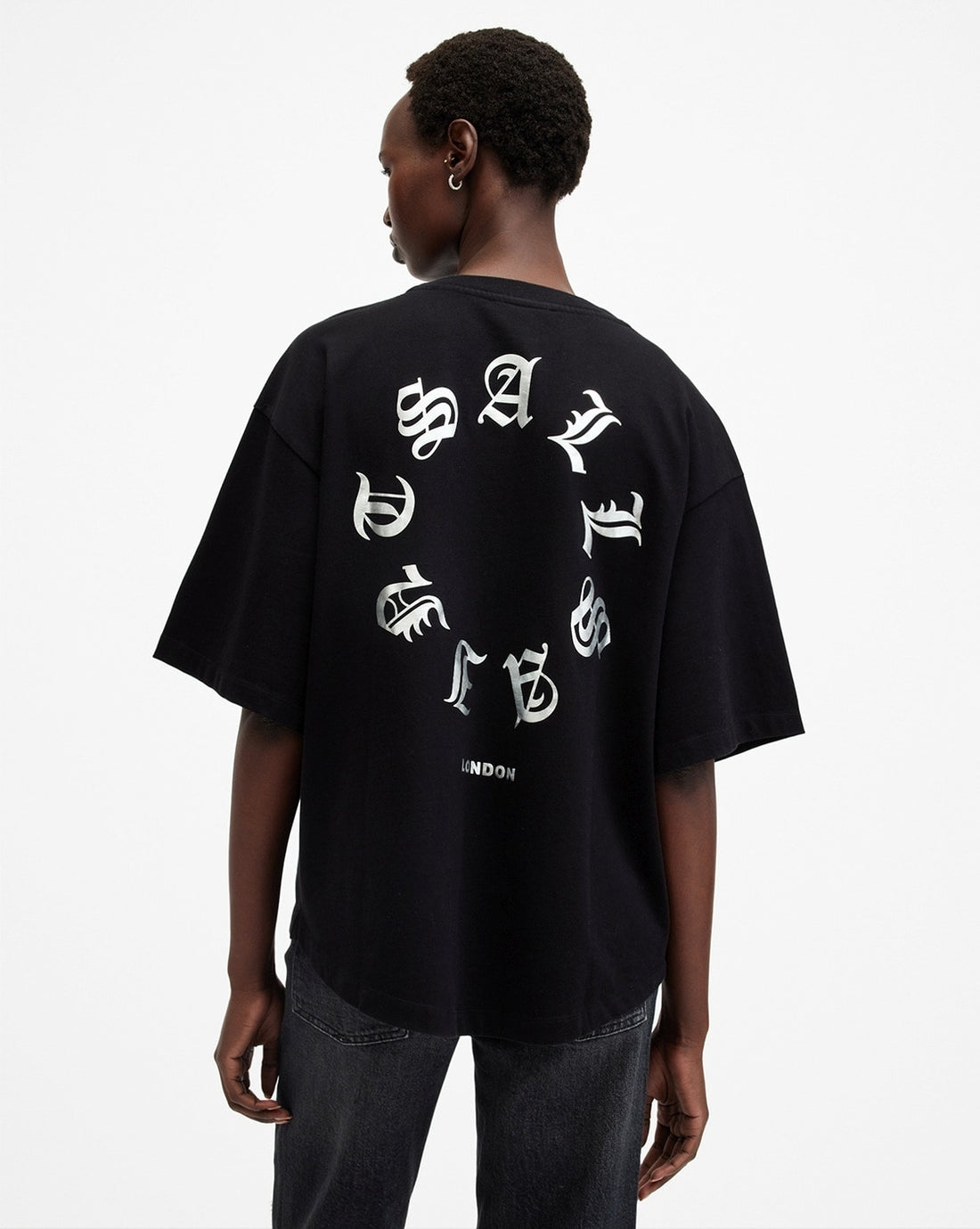 Tieroth Amelie Oversized Black T-Shirt