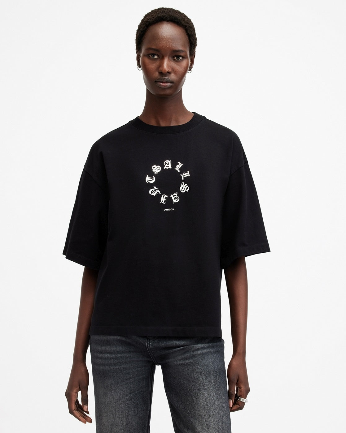 Tieroth Amelie Oversized Black T-Shirt