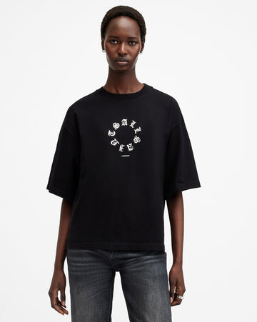 Tieroth Amelie Oversized Black T-Shirt