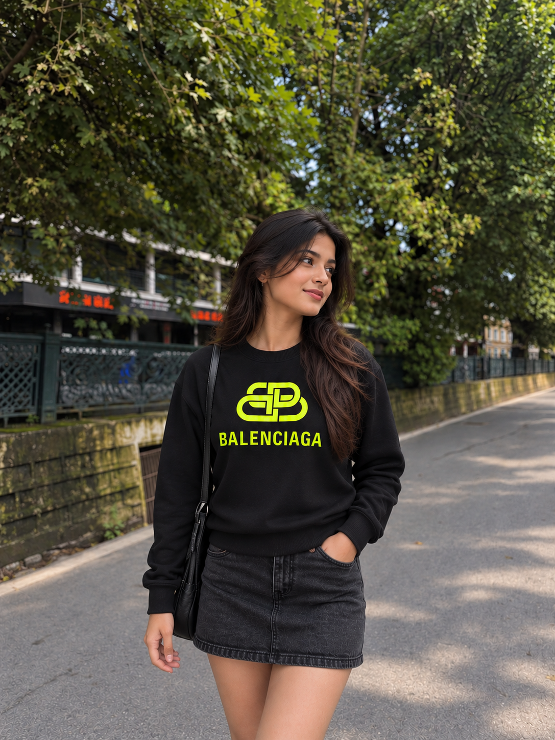 Neon Volt Monogram Sweatshirt