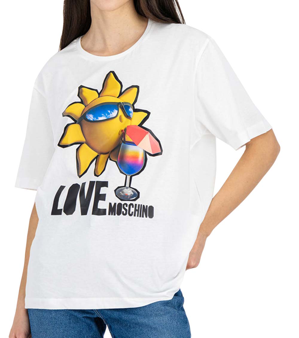 SunFlower logo White Roundneck T-Shirt