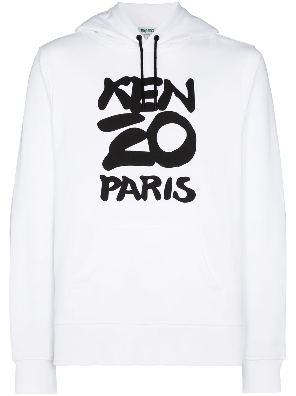 Big Branding logo print white hoodie