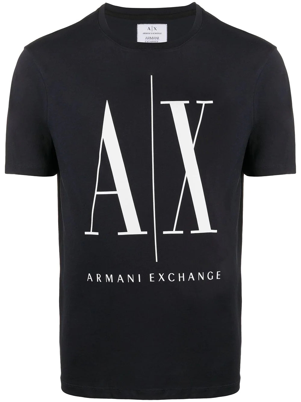 Large logo printed black cotton T-shirt