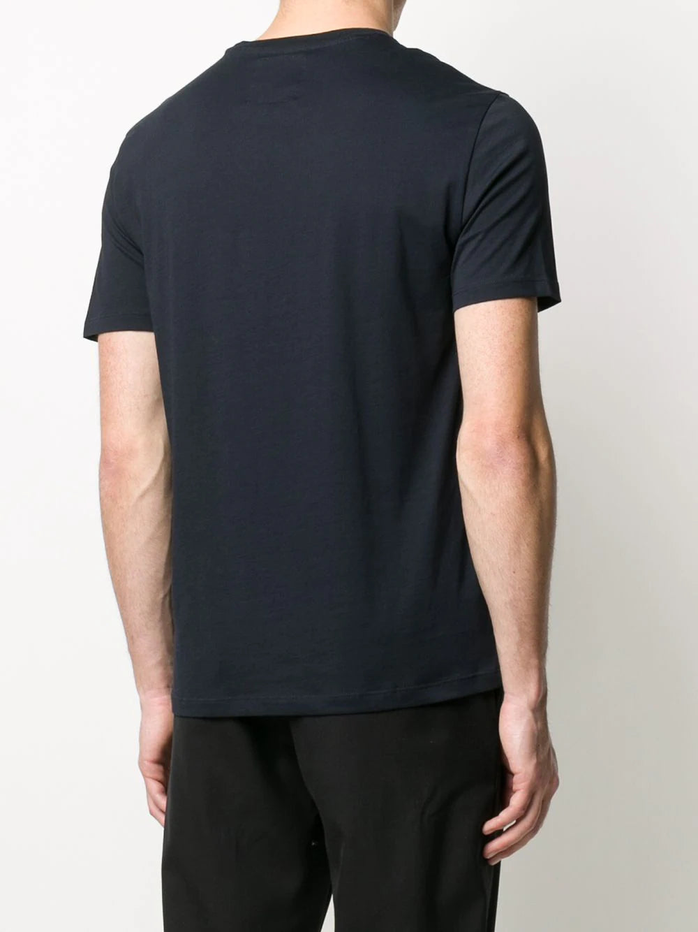Large logo printed black cotton T-shirt