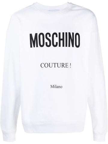 Brand's Bold logo-print white cotton sweatshirt