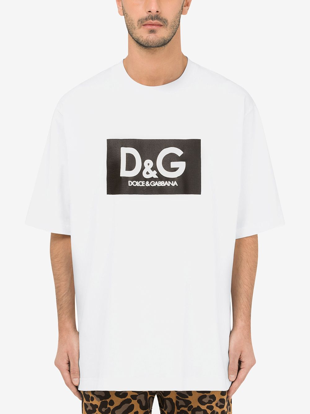 Iconic logo-print cotton oversized White T-shirt