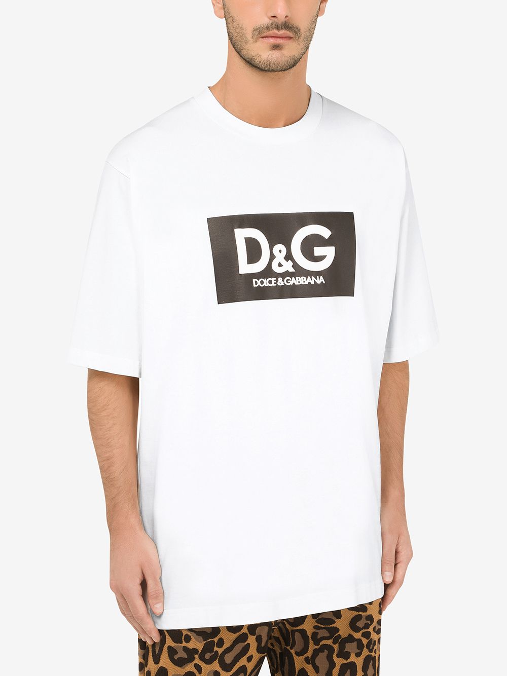 Iconic logo-print cotton oversized White T-shirt