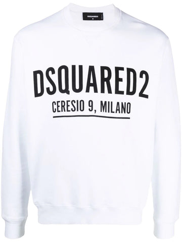 Ceresio Milano logo-print white sweatshirt