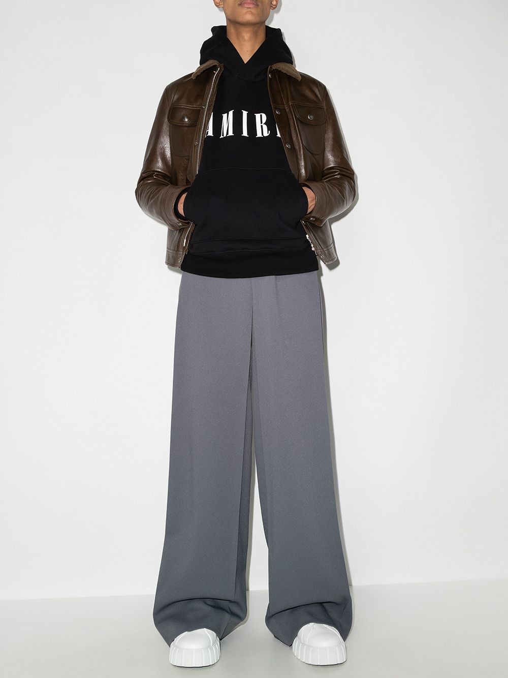AMIRI logo-print cotton hoodie