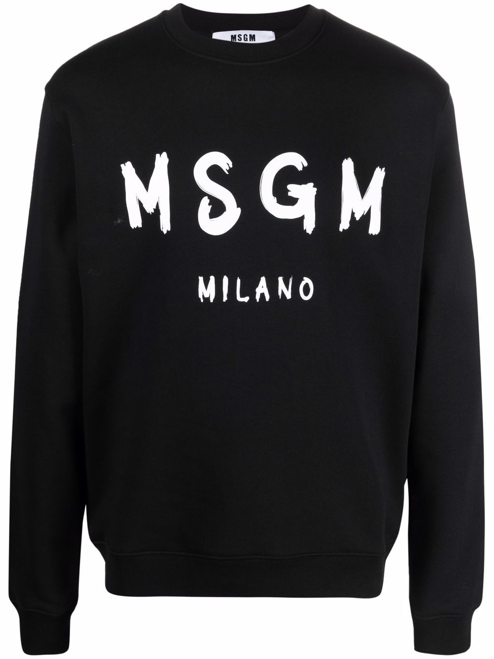 MSGM logo-print crew neck sweater