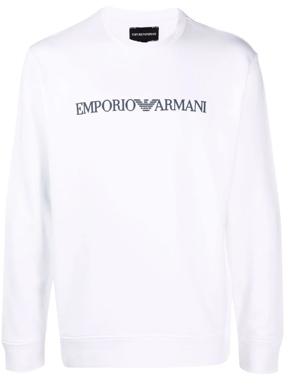 Brand's logo-print white crew-neck sweatshirt