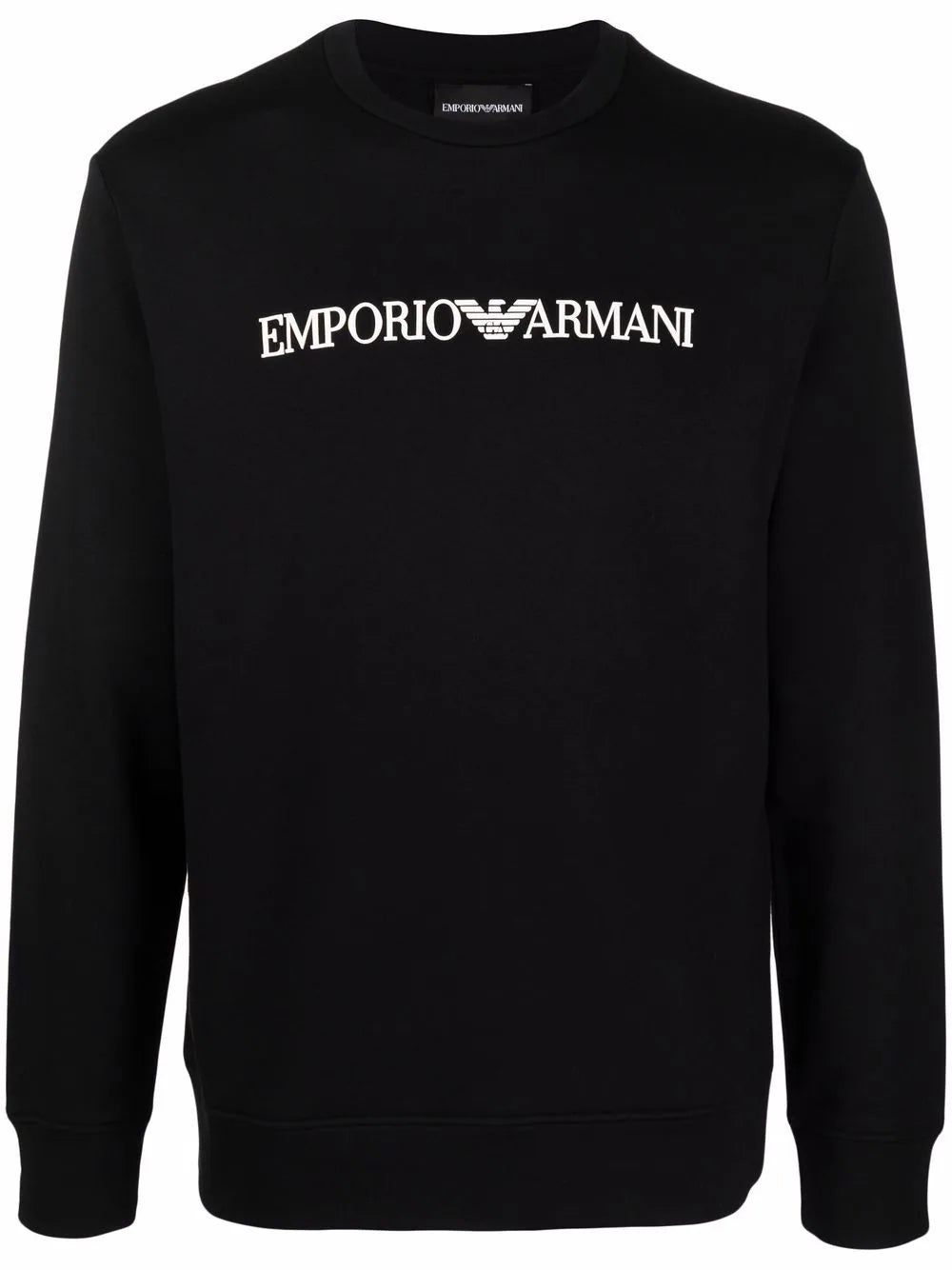 Statement logo-print crew-neck black sweatshirt