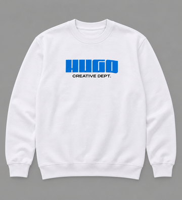 Azure Motion White Graphic Sweatshirt