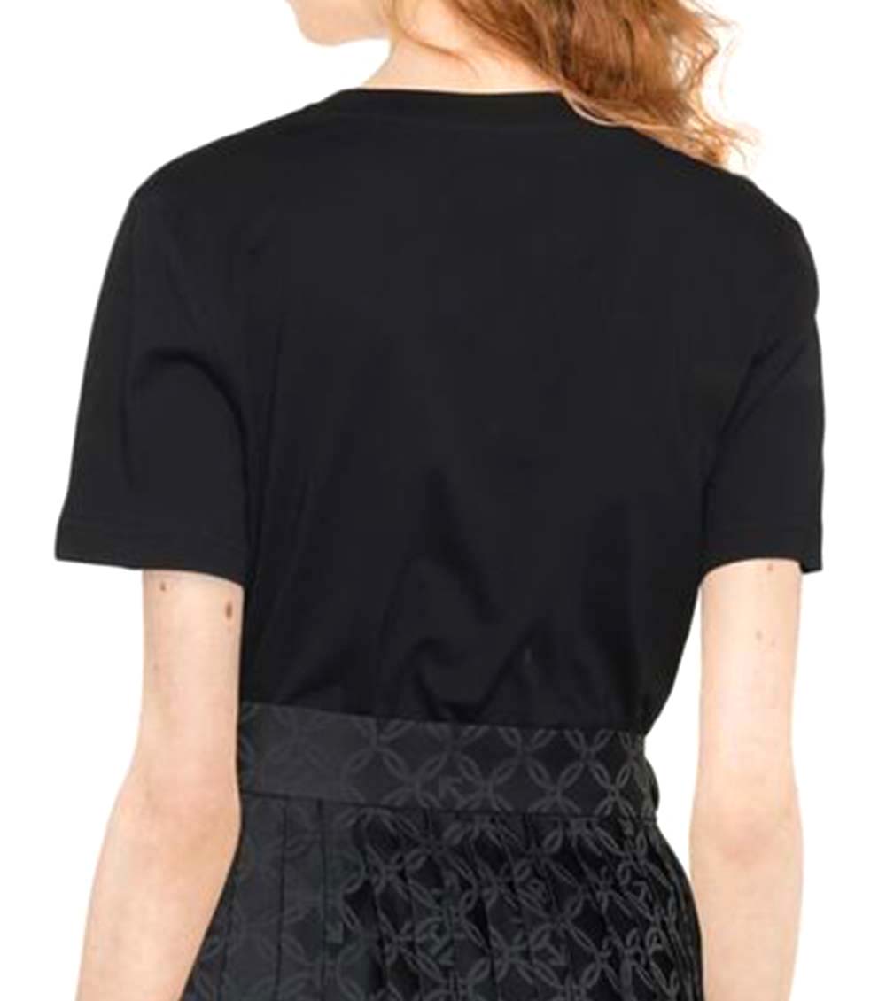 Double Smiley brand Logo Black T-Shirt