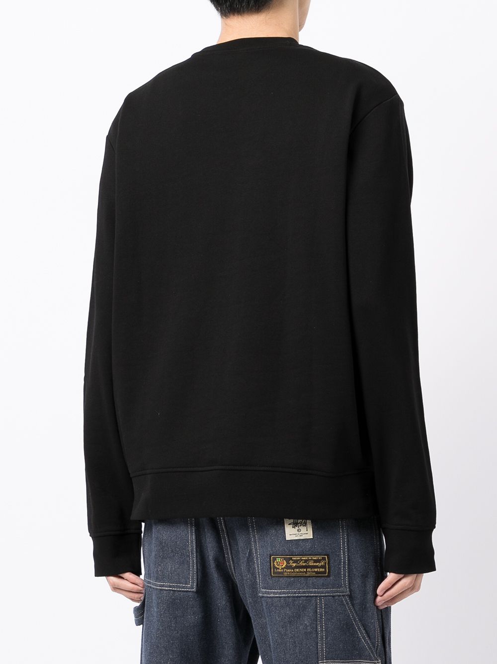 Brand's logo Black crew-neck sweatshirt