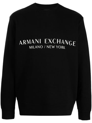 Brand's logo Black crew-neck sweatshirt
