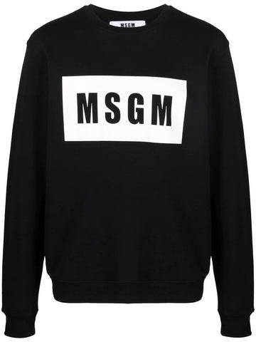 MSGM logo-print cotton sweatshirt