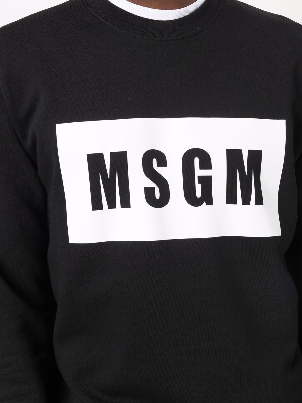 MSGM logo-print cotton sweatshirt