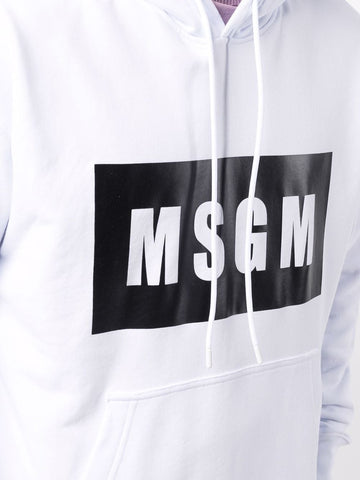 MSGM high-contrast logo hoodie