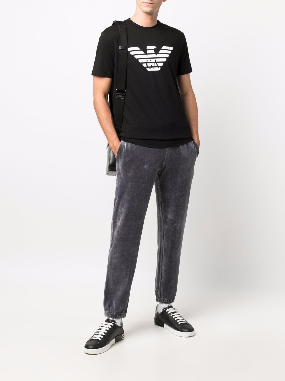 EA Logo-print Black T-shirt
