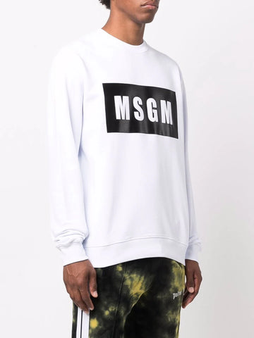 MSGM logo box print sweatshirt